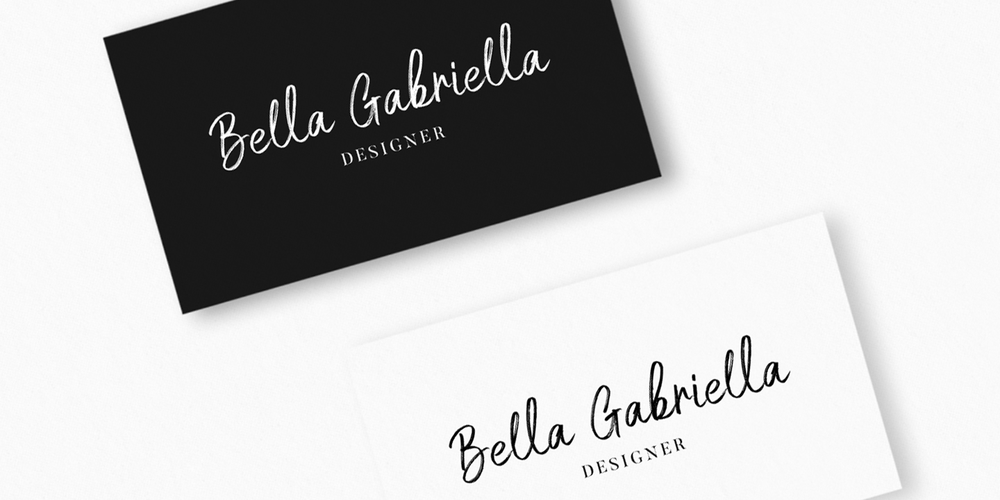 Beispiel einer White Buttell Regular-Schriftart